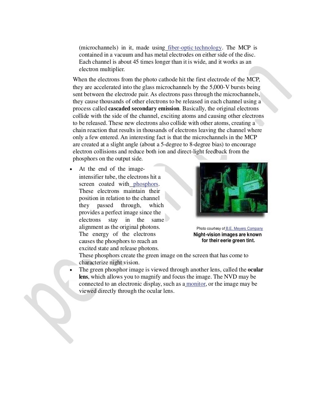 literature review on night vision technology