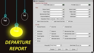 DEPARTURE
REPORT
 
