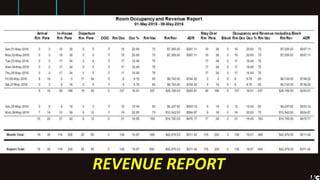 REVENUE REPORT
 