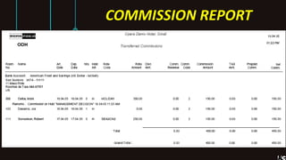 COMMISSION REPORT
 