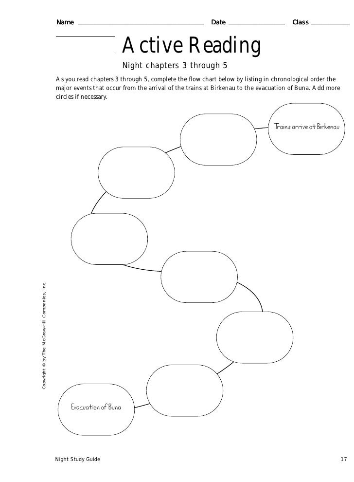 Active Reading Night Chapters 3 Through 5 Flow Chart Answers