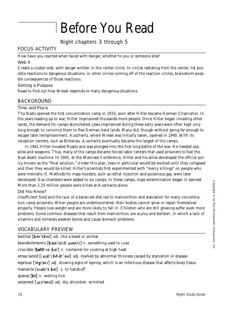 Night by elie wiesel personal response essay