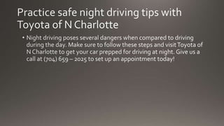 Night driving safety tips