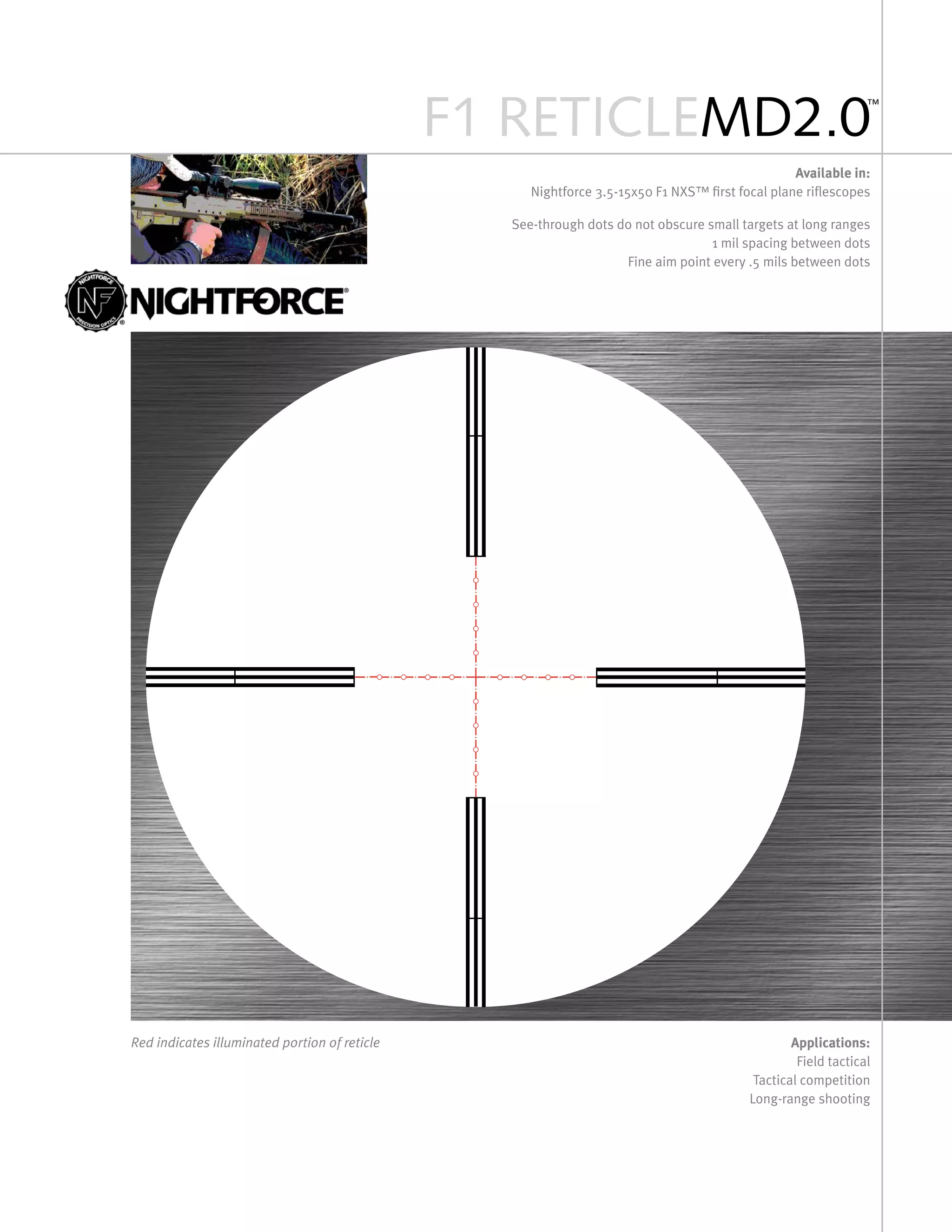 NightForce MD2.0 Reticle Optics Trade PDF