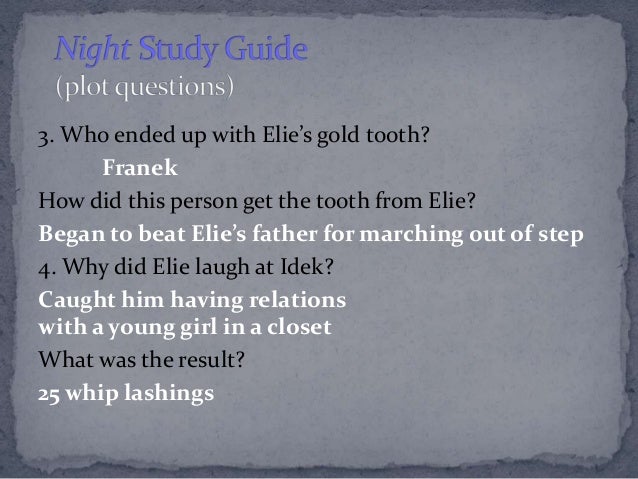Why Didn T Elie Fast On Yom Kippur Elie Wiesel's Night Study Guide