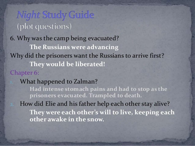 night by elie wiesel study guide answers chapter 1 From a general summary to chapter summaries to explanations of famous quotes, the sparknotes night study guide has everything you need to ace quizzes, tests, and essays. night by elie wiesel study guide answers chapter 1 From a general summary to chapter summaries to explanations of famous quotes, the sparknotes night study guide has everything you need to ace quizzes, tests, and essays.