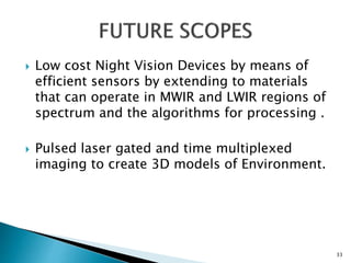 Night vision technology applications | PPTX