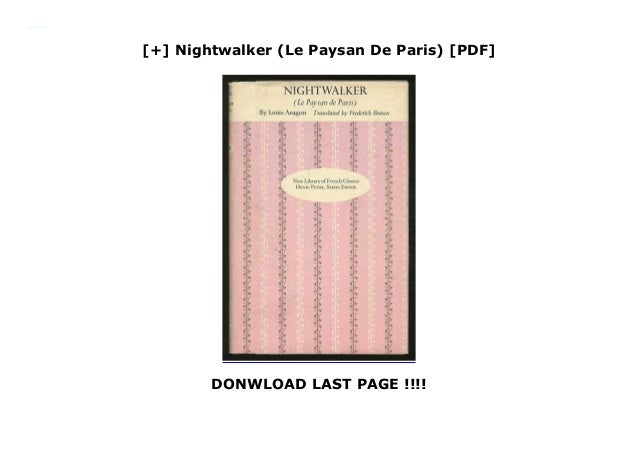Nightwalker (Le Paysan De Paris) [PDF]
