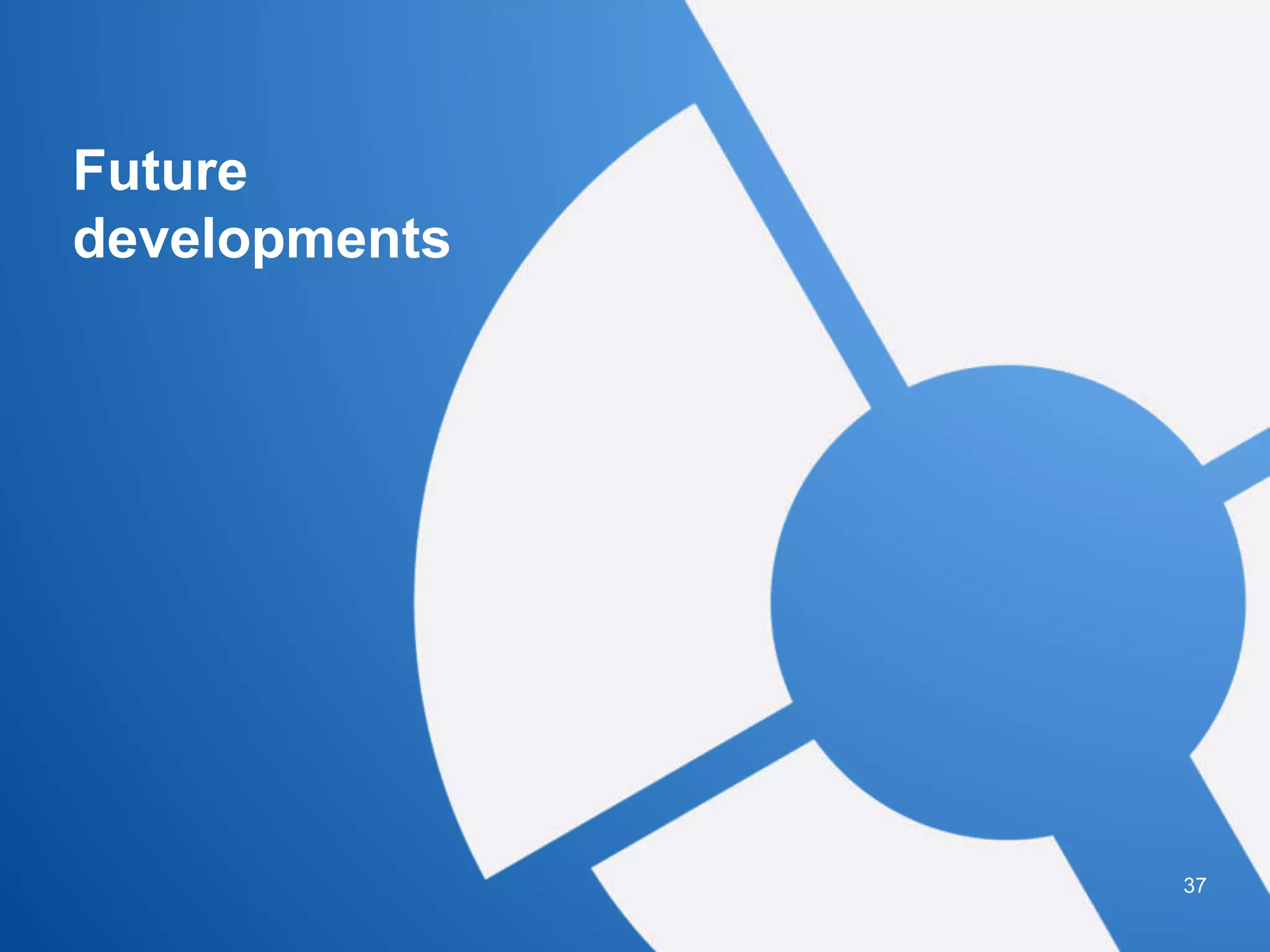 Future
developments
37
 