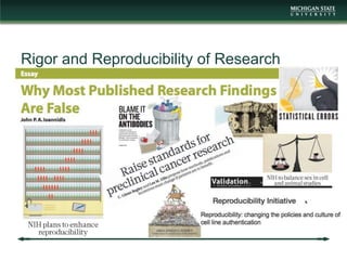NIH rigor and reproducibility.use of animals in research.msu 2.16