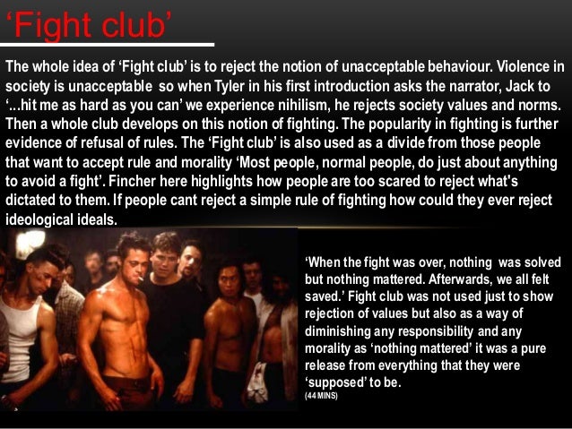 Nihilism in fight club essay 08 picture