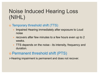 NOISE INDUCED HEARING LOSS ~ Shri.Dr.Ch.Ramanachary Ji, MS ENT | PPTX
