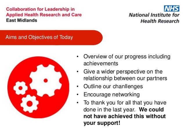 NIHR CLAHRC East Midlands Annual Meeting 2015 