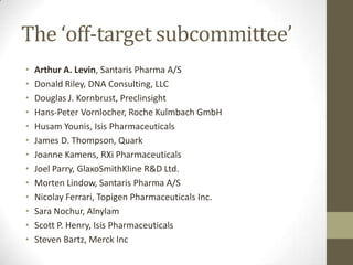 OSWG Off-target position | PPTX