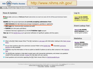 http://www.nihms.nih.gov/   