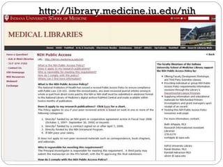 http://library.medicine.iu.edu/nih 