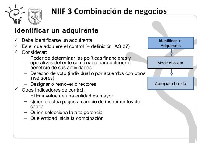 Niif 3 combinaciión de negocios