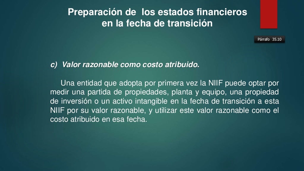 NIIF para PYMES Sección 35