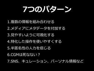 7ĤΥѥ` 
1.}MߺϤ碌 
2.ǥ˥᥿ǩ`򸶼Ӥ 
3.?ҊҊ䤹褦˿ҕ 
4.ػʹ䤹 
5.Ԥ??Ť 
6.CGMʤʤ 
7.SNS`󡢥ѩ`ʥʤ 
 