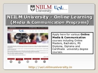 course overview : NIILM University Online Learning course overview : NIILM University Online Learning