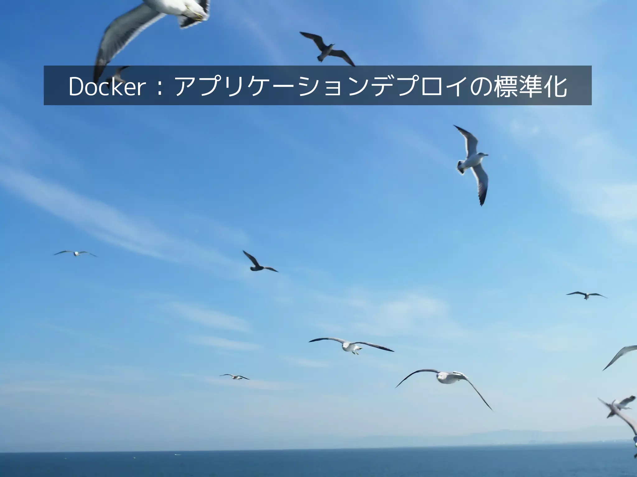 インタークラウドを実現する技術〜デファクトスタンダードからの視点〜
Docker：アプリケーションデプロイの標準化
 