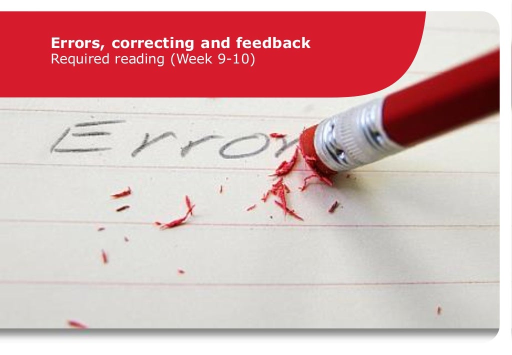 Errors,correcting and feedback