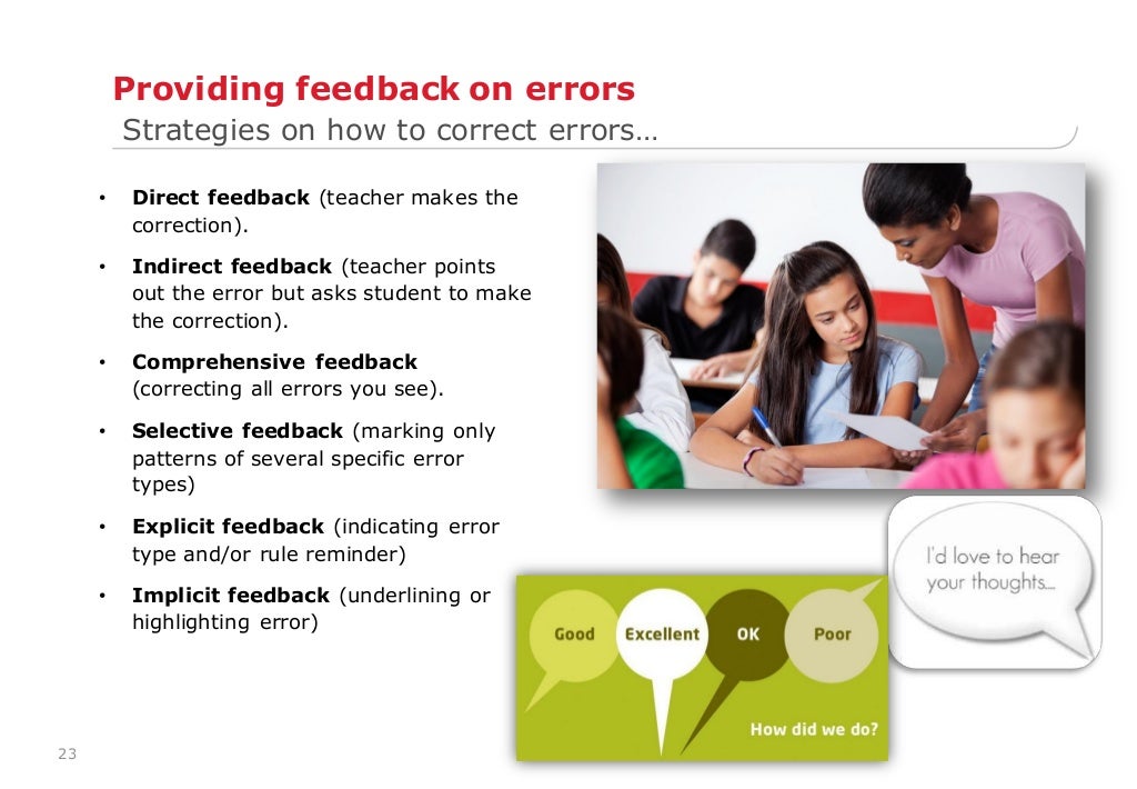 Errors,correcting and feedback
