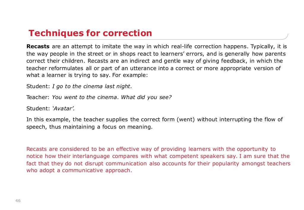 Errors,correcting and feedback