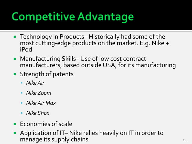 Nike- Strategic analysis | PPTX | Apparel Industry | Industries