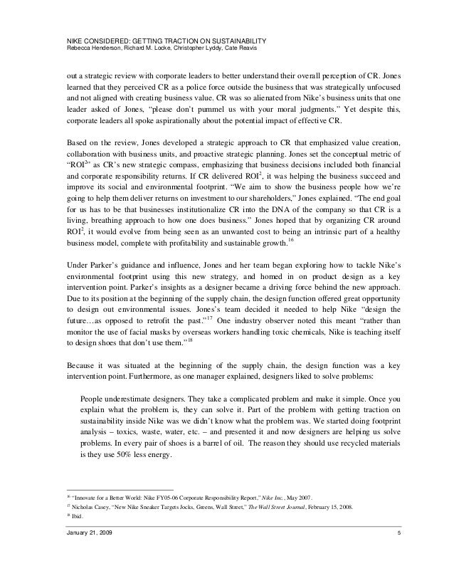 Nike case study harvard business review