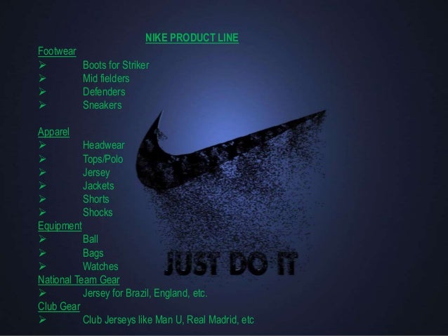 nike product line list