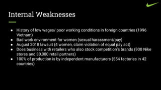 Nike Risks Nike Case Analysis | PPTX