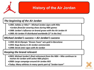 Nike air jordan - management presentation