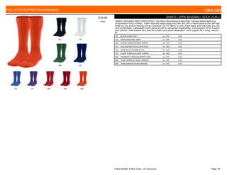 005 120
339 414
440 515 656 696 898
$16.00
W008
SX4810 | 2PPK BASEBALL SOCK (S,M,L)
SWEAT-WICKING AND VENTILATED. The Nike Performance Knee-High Training Socks feature a
compression fit for comfort. Fabric that lifts sweat away from the skin and a mesh panel at the calf help
keep you dry and air flowing during a workout. Dri-FIT fabric to wick sweat away and help keep you dry
and comfortable. Lightweight mesh panel at calf for enhanced breathability. Compression fit for support
and comfort. Half-cushion terry foot for comfort and shock absorption. Arch support for a snug, secure
fit.
005 BLACK///DARK GREY c/o -10/5 S-XL
120 WHITE///NEUTRAL GREY c/o -10/5 S-XL
339 GORGE GREEN///GORGE GREEN c/o -10/5 S-XL
414 COLLEGE NAVY///COLLEGE NAVY c/o -10/5 S-XL
440 GAME ROYAL///GAME ROYAL c/o -10/5 S-XL
515 COURT PURPLE///COURT PURPLE c/o -10/5 S-XL
656 UNIVERSITY RED///UNIVERSITY RED c/o -10/5 S-XL
696 TEAM CRIMSON///TEAM CRIMSON c/o -10/5 S-XL
898 TEAM ORANGE///TEAM ORANGE c/o -10/5 S-XL
FALL 2015 EQUIPMENT|Socks|Baseball nike.net
● New Model ■ New Color c/o Carryover Page: 87
 