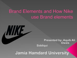 brand elements and how nike use brand elements.