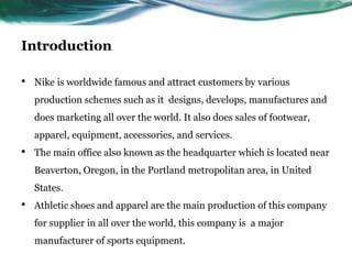 Nike Introduction Nike 2 | PPTX