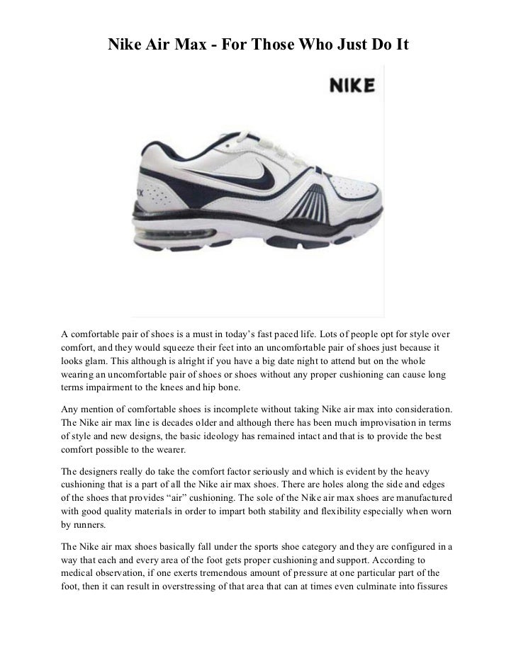 Nike Air Max For Those Who Just Do It