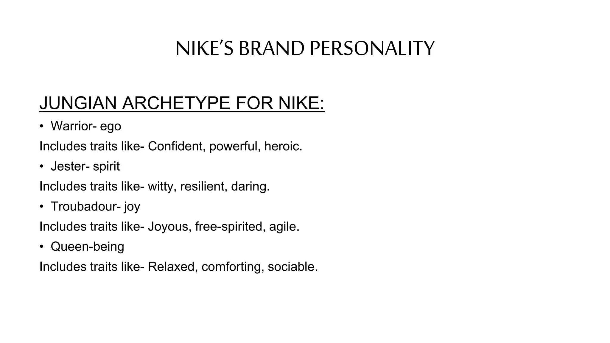 brand personality of nike