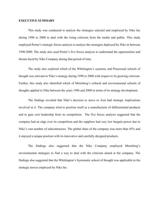 Nike inc case study questions Clearance