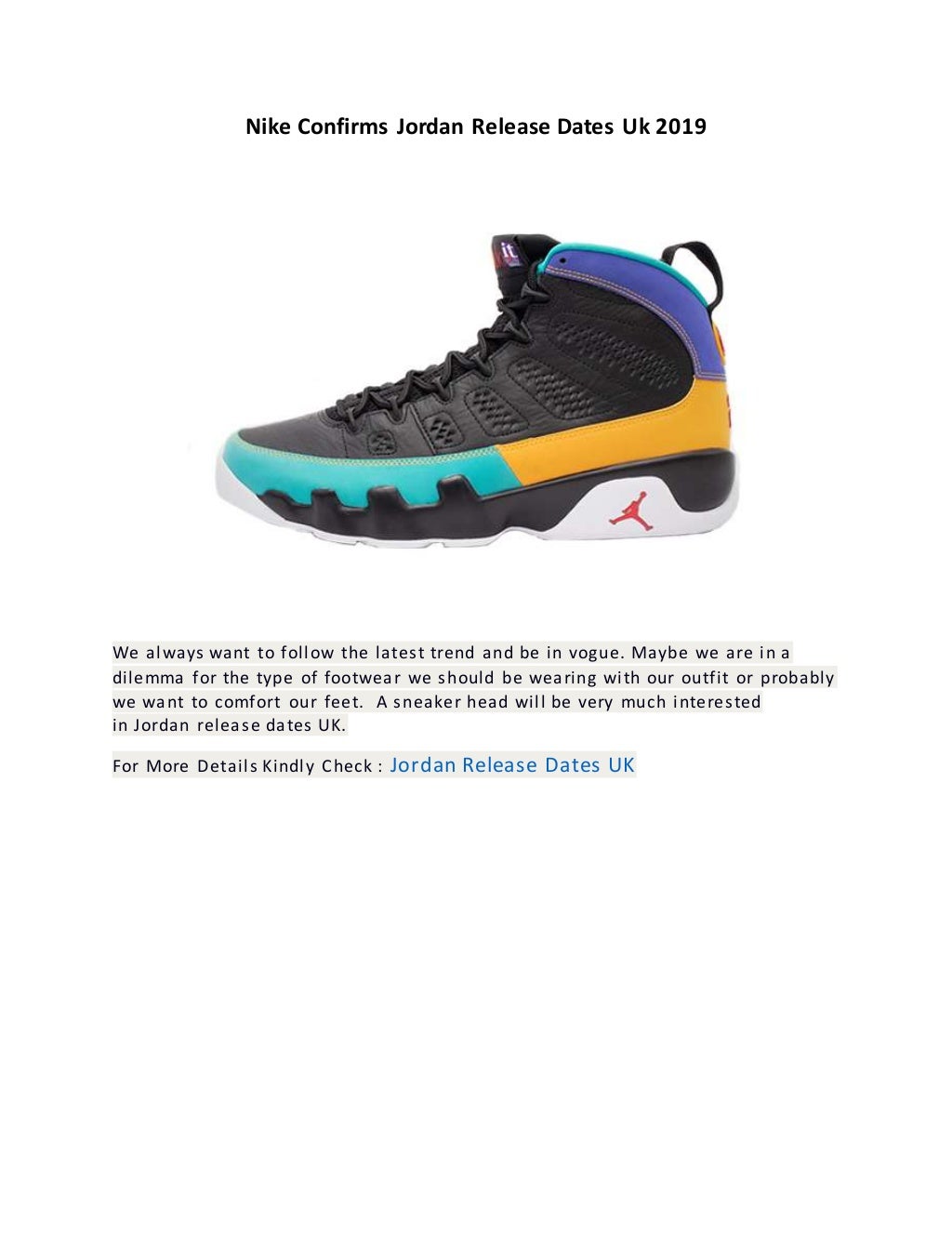 Nike Confirms Jordan Release Dates Uk 2019 nike-confirms-jordan-release-dates-uk-2019