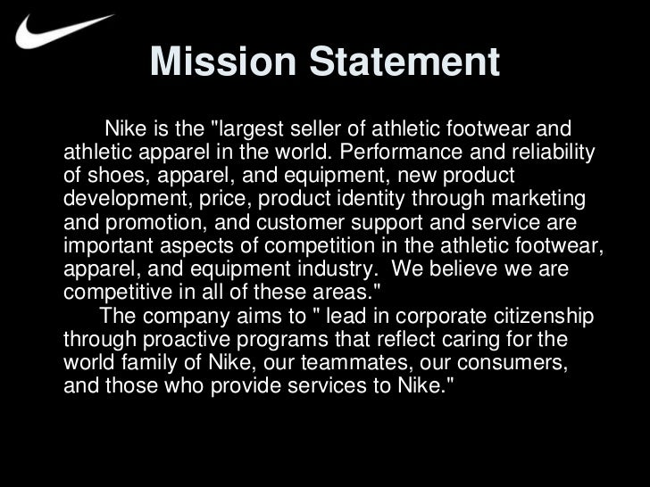 nike mission and vision statement 2019