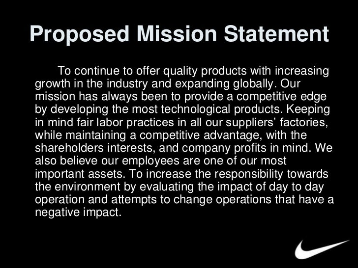 mission statement of nike