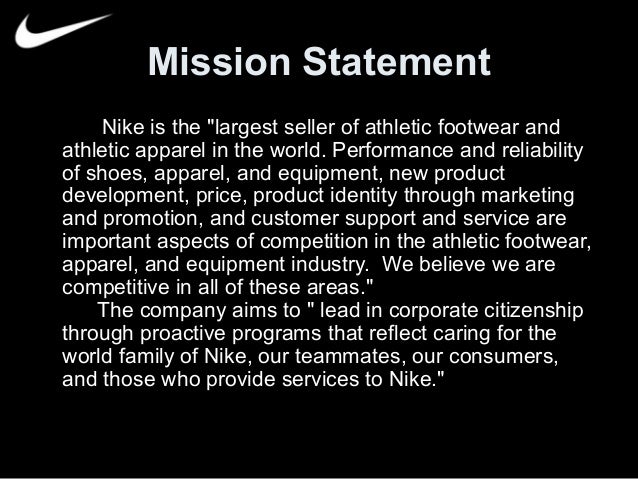 nike mission and vision