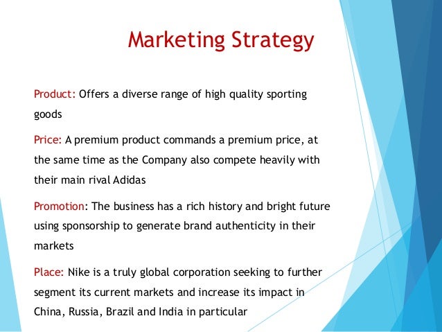 strategic marketing plan of nike