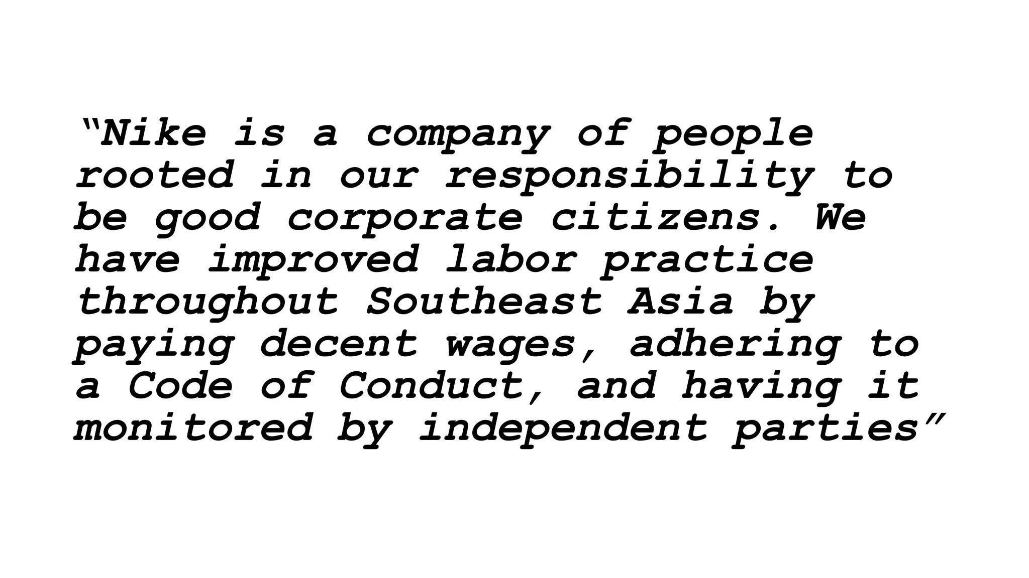 nike corporate responsibility