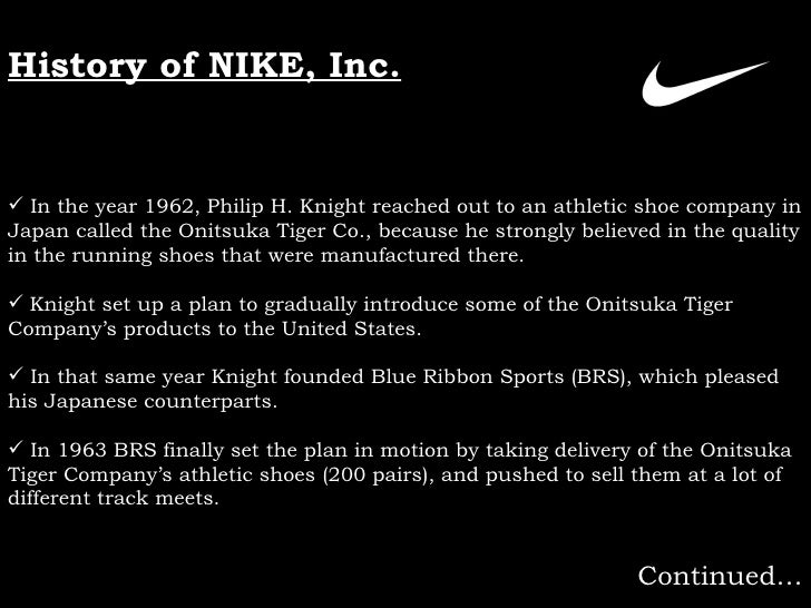 nike shoes company history