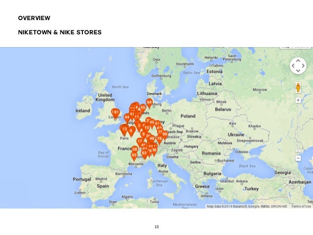 nike store locations worldwide