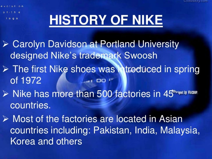 background of nike company