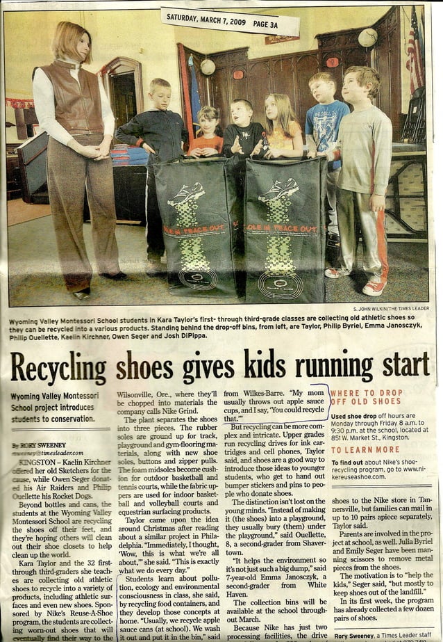 Nike Shoe Recycling Program At Montessori0001
