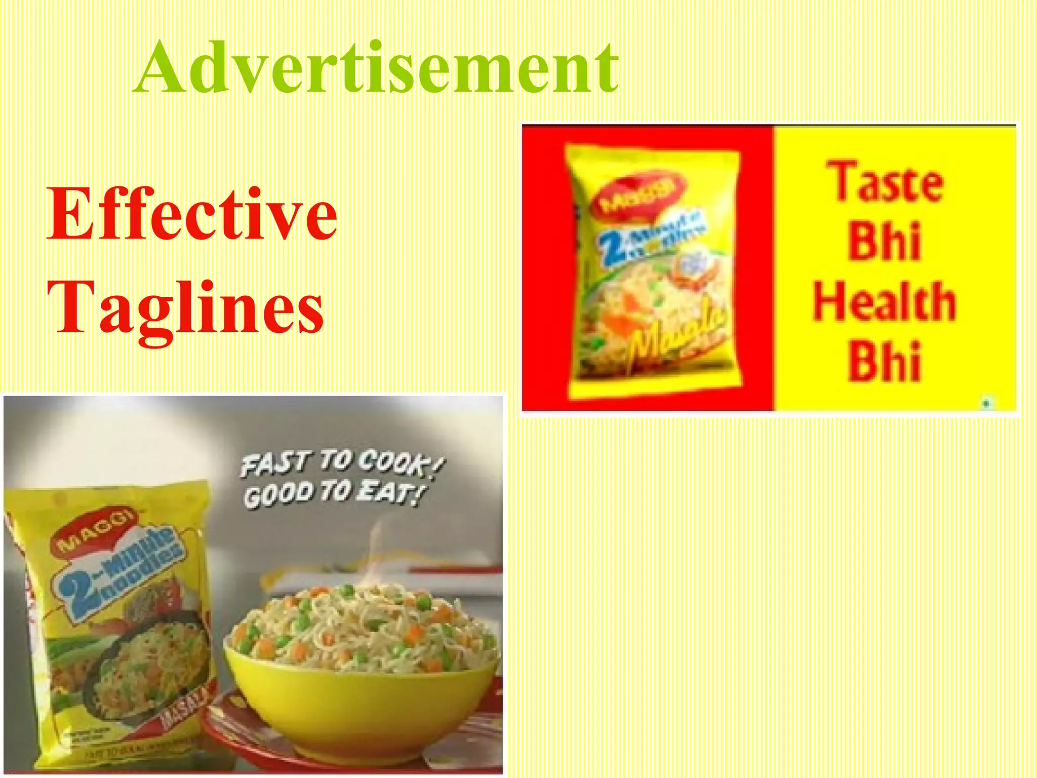 Advertisement Effective Taglines 